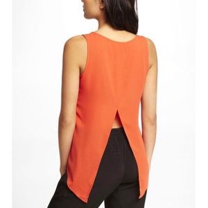 NWT Express Split Open Back Sleeveless High Low Tank Top XS